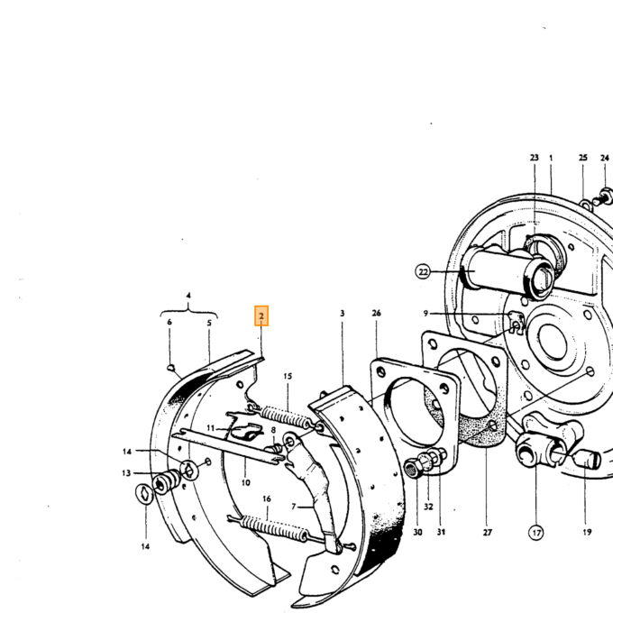 Volvo Rem cilinder achterwiel Amazon B18+P1800 22.2mm enkel remsysteem  Volvo onderdeel nr 670404