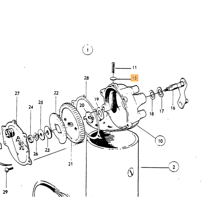 Volvo Ruitewisser kwadrant Amazon+P1800E = ES rechts kabel aandrijving niet meer leverbaar Volvo onderdeel nr 671907