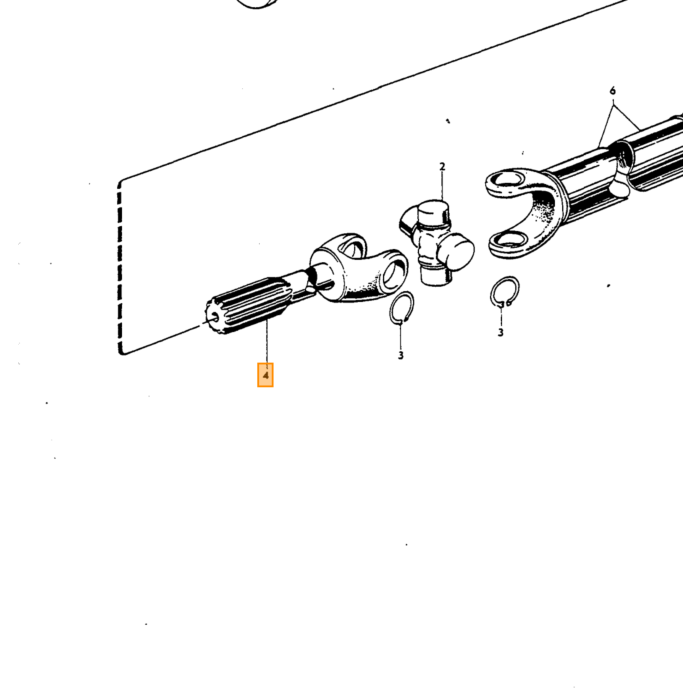Volvo Kruiskoppeling 61.3mm x 23.8mm voor as 44.5mm(1217606) zonder smeernippel Amazon/PV/P1800/140 240 260 740 760 780  Volvo onderdeel nr 672037