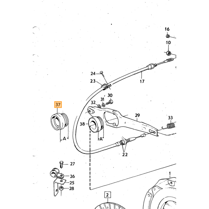 Volvo Lager druklager B18+B20 Borg&Beck 43mm PV544 Amazon Duett Duett 140 164 240 Volvo onderdeel nr 672122