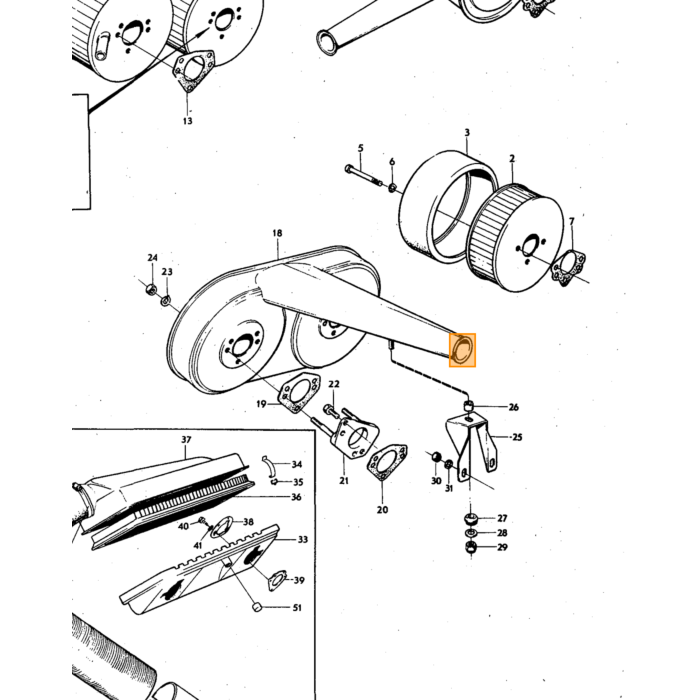 Volvo Luchtfilter SU+stromb B18B+ B20B (68mm hoog) Amazon +P1800+140 Volvo onderdeel nr 672281