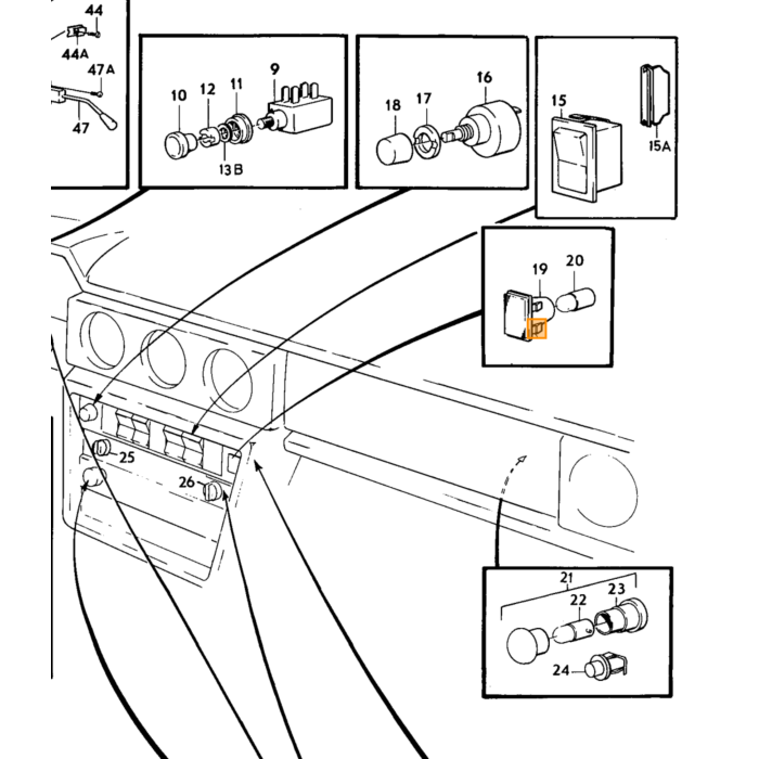 Volvo Oliedruk zender B16/B18/B20/B30/B 19 B21/B23 140+164+240+Amazon Duett  PV544 140 240 340-360 164 1606877 Volvo onderdeel nr 672910