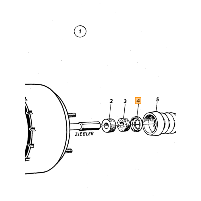 Volvo Rem cup voor 673731 Volvo onderdeel nr 673734