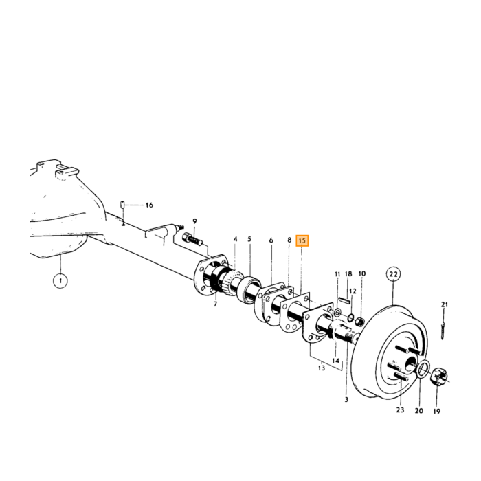 Volvo Pakking steekas achteras PV+Amazon+P1800 (2 per kant nodig) (657759 87711) Volvo onderdeel nr 673788