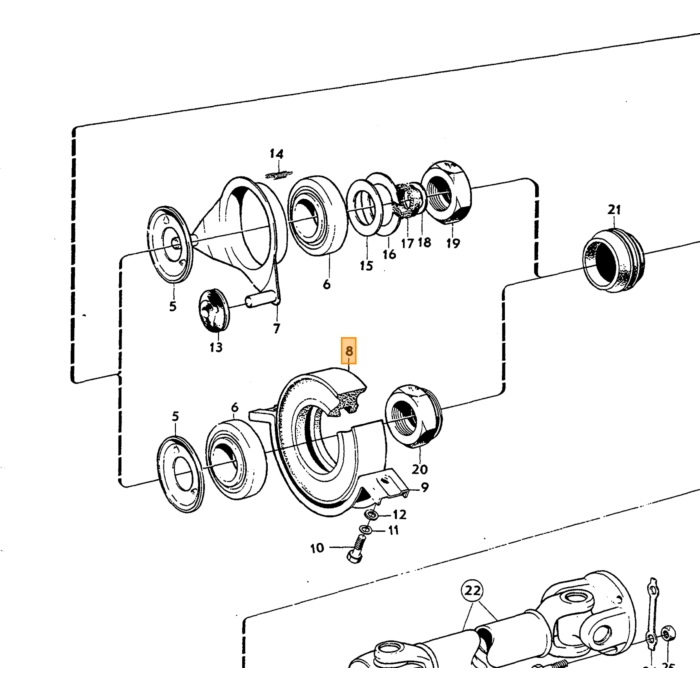 Volvo Rubber aandrijfas (lager houder) Amazon 1967+ 140 - 1969 P1800 B20 -ch 30.000 diam 110mm Volvo onderdeel nr 675367