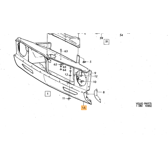 Volvo Scharnier voor motorkap 140+164 links  Volvo onderdeel nr 675657