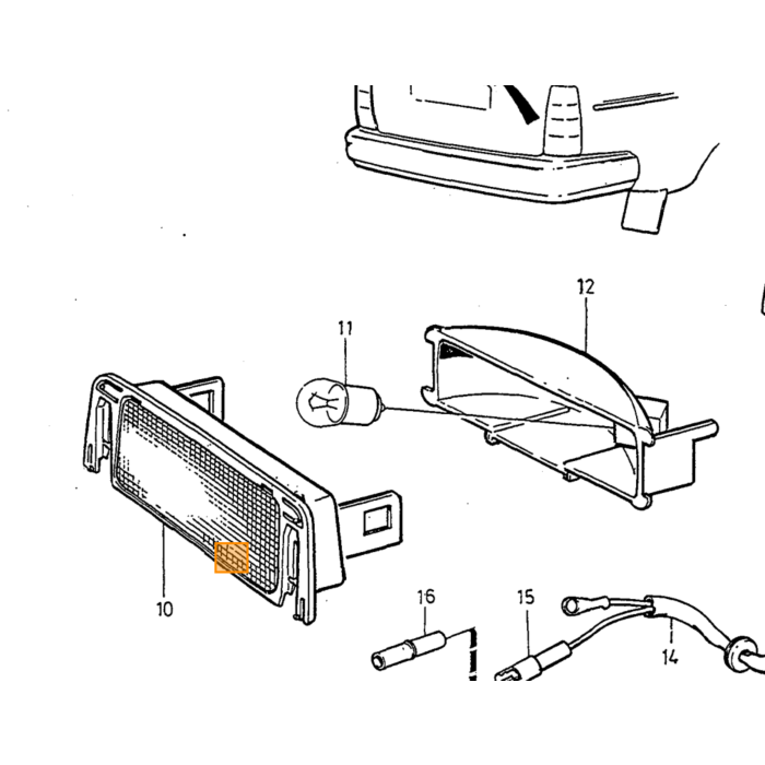 Volvo Glas binnenverlichting 140+164 1800ES niet meer leverbaar Volvo onderdeel nr 677430
