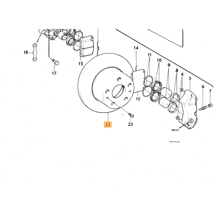 Volvo Remschijf voor 164 chassisnummer -32399 (272mm) zie 270732 Volvo onderdeel nr 677438