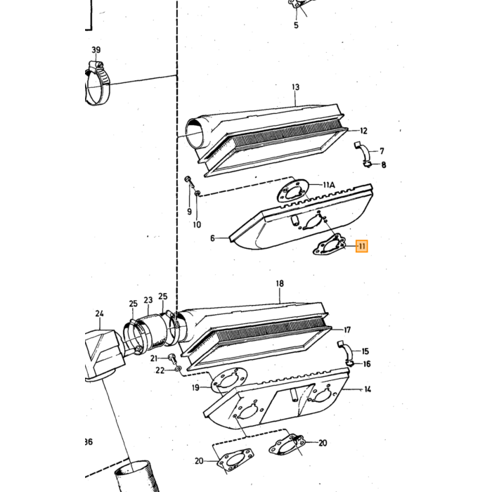 Volvo Pakking carburateur-luchtfilter SU HS6 carburateur (73606) stromberg Volvo onderdeel nr 677607