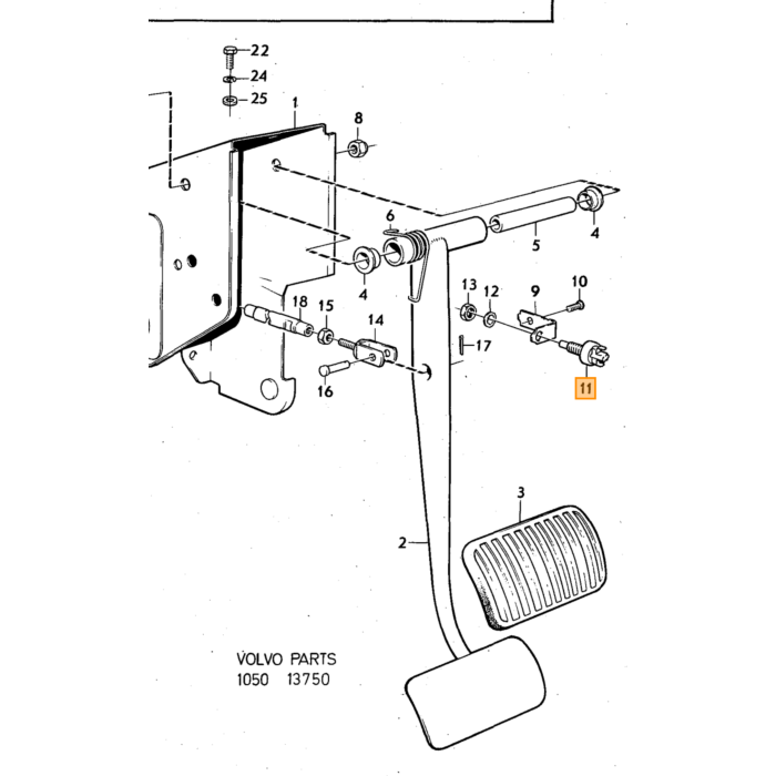 Volvo Rem licht schakelaar Amazon B20+140+164+240+260 (dubbel remsysteem) Volvo onderdeel nr 679364