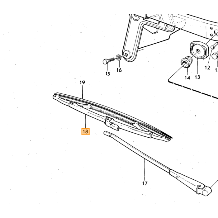 Volvo Montage clip ruitwisser 140-164+240+260 -1981 Volvo onderdeel nr 680039