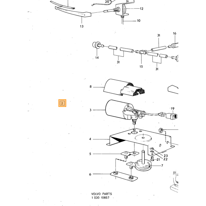 Volvo Sleutel blank Kontaktslot Contactslot type Neimann (B20+B30) stuurslottype zwart  Volvo onderdeel nr 680196