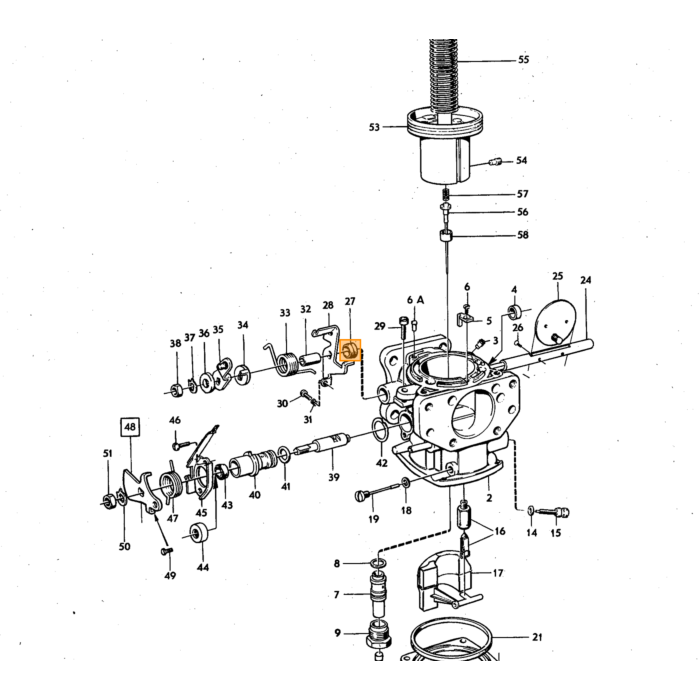 Volvo Pakking Carburateur Stromberg 175 Volvo Amazon - 140 - 164 - 240 - 740 - P210 Volvo onderdeel nr 680642