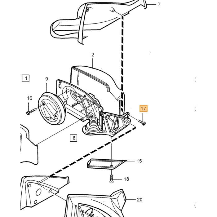 Volvo spiegel kap cover  buiten in grond lak alleen linksgestuurd links 850 V70 S70 V90 S90  Volvo onderdeel nr 6817225