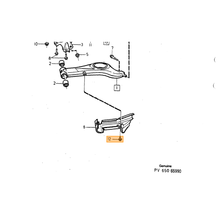 Volvo bevestiging rubber  bladveer multilink 940 960+V90+S90  Volvo onderdeel nr 6819183
