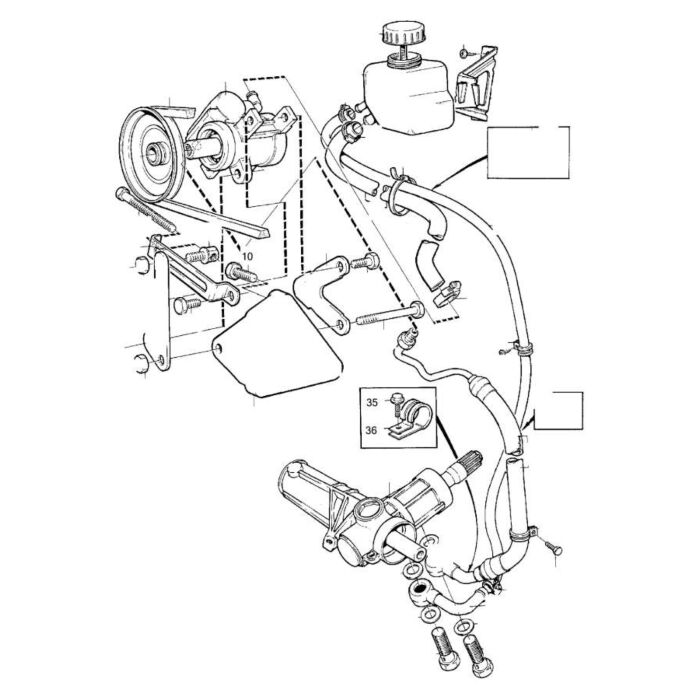 Volvo Drukslang stuurbekrachtiging 740+940+760+780 740 780 940 760 960 KOYO stuurhuis 1993+ Volvo onderdeel nr 6819375