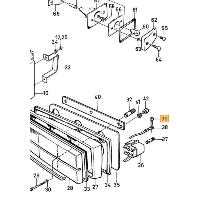 Volvo Fitting lamphouder zijverlichting P1800+140+164 niet meer leverbaar Volvo onderdeel nr 682775