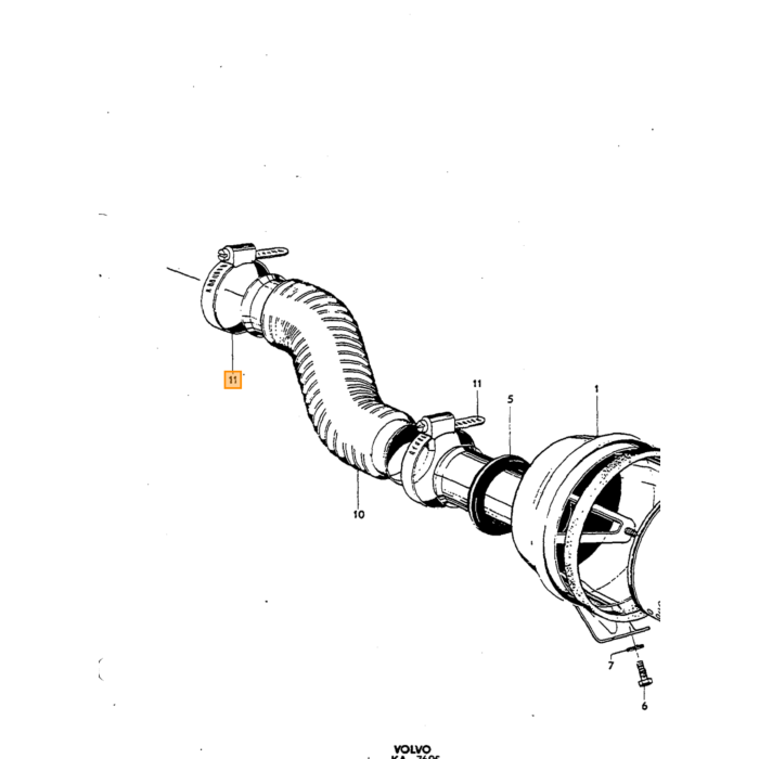 Volvo Luchtfilter B20E+F P1800E+ES diam 19.5 hoog 12 cm injectie Volvo onderdeel nr 683472