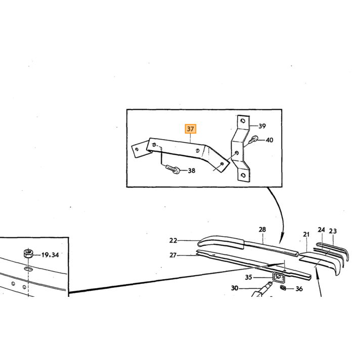 Volvo Bumper rozet Achter 1800ES niet meer leverbaar Volvo onderdeel nr 683871