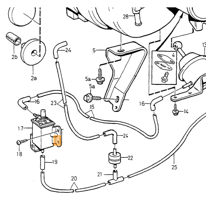 Volvo olie afscheider carterventilatie Volvo  850  Volvo onderdeel nr 6842598