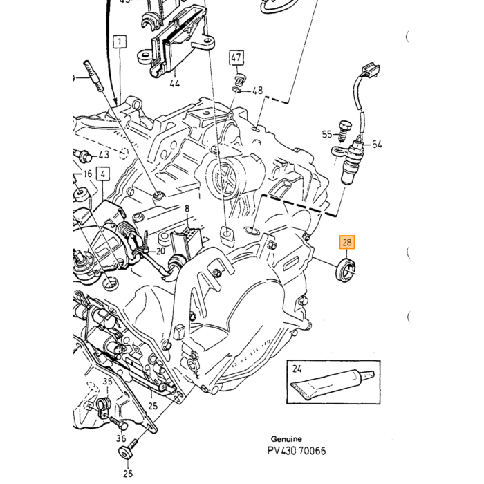 Volvo Keerring Aandrijfas voor Automaat Volvo 850 - S70 - V70 - C70 - S40 - V40 - S60 - S80 - V50 - XC70 - XC90 Volvo onderdeel nr 6843112