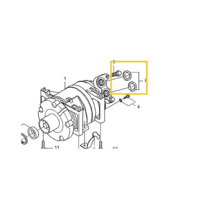 Volvo O-ring airco C30  S40 V50 S60 940 960 C70 V70 S80 XC90 XC70 v70 droger en compressor Volvo onderdeel nr 6848760