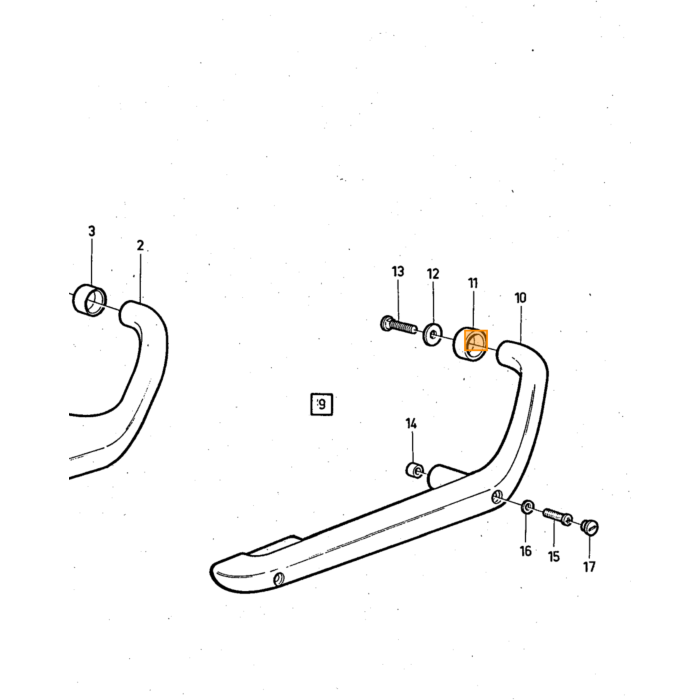 Volvo Bekleding Armsteun P1800+140+164+240 1971-1979 rechts zwart niet meer leverbaar Volvo onderdeel nr 686262