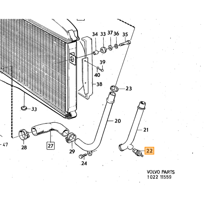 Volvo Temperatuur zender sensor 140 B20 NIET MEER LEVERBAAR zie 679852 Volvo onderdeel nr 687138