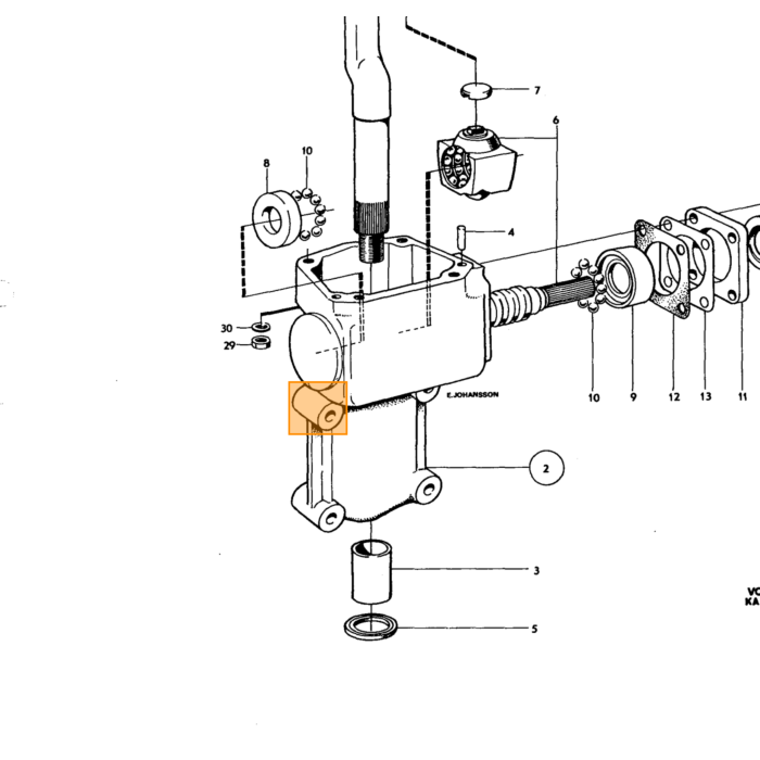 Volvo Veer voor 164 (678899) - chassisnr 102949 Volvo onderdeel nr 687451