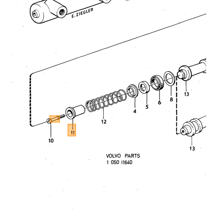 Volvo Rem bekrachtiger vacuum terugslagklep 140+240+260 -1978 (1212405) 24.5mm diam Volvo onderdeel nr 687495
