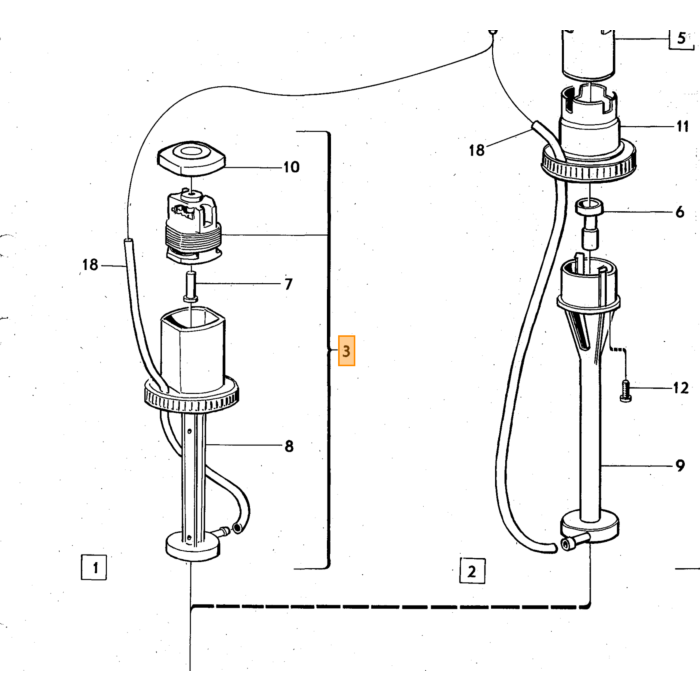 Volvo Ruitensproeier pomp +reservoir Amazon+P1800+140+164 1966+ Volvo onderdeel nr 688400