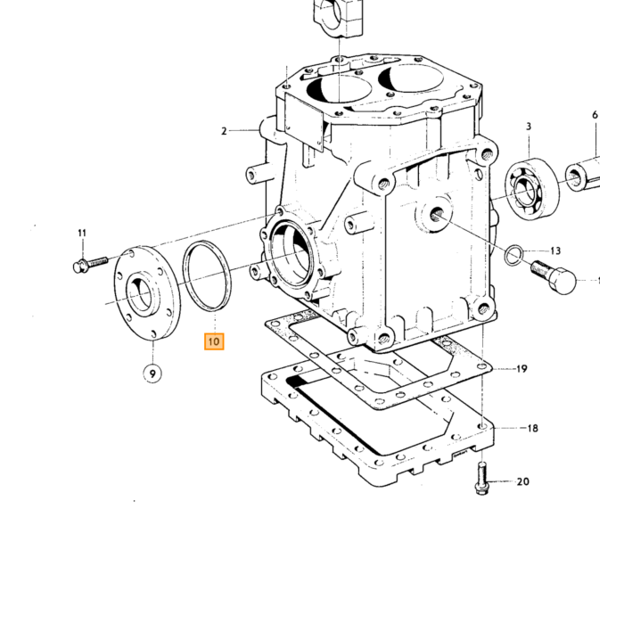 Volvo Pakking Volvo typeVolvo 140Volvo 164Volvo 240 :  motor typeVolvo P1800 P1800ES Volvo onderdeel nr 688714