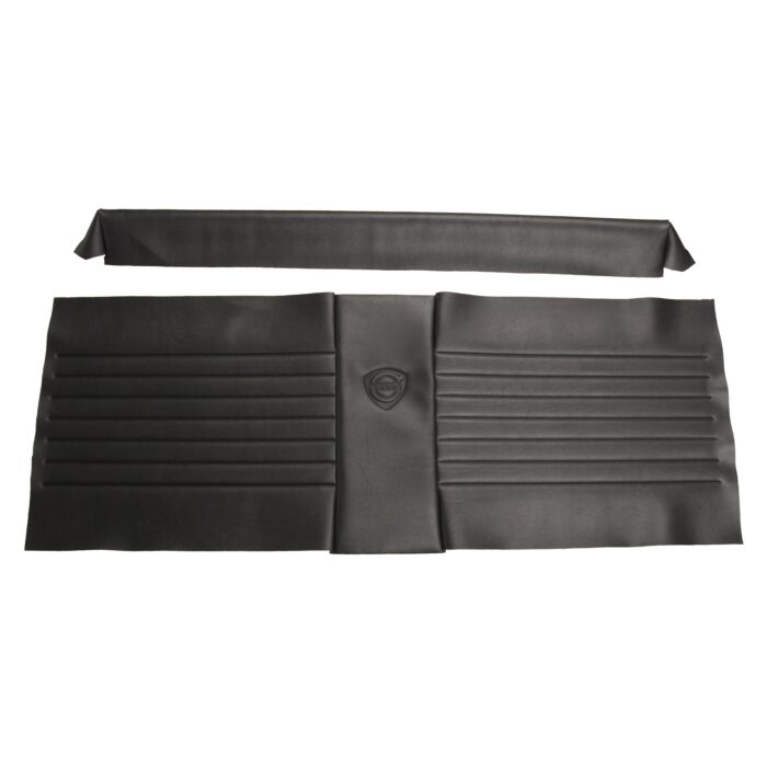 Volvo Bekleding P1800S/E 64-71 achterbank rug + 691072 zitting zwart alleen als set te koop Volvo onderdeel nr 691054