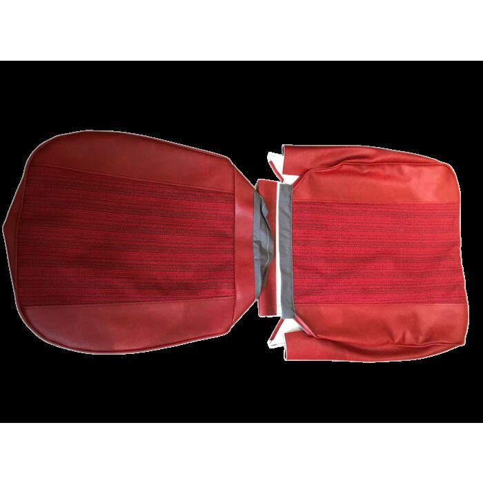 Volvo Bekleding Amazon stoelhoes rood vinyl-stof zitting+RUG SET 1963-1964 159-251 414-247 incl 691235 Volvo onderdeel nr 691234