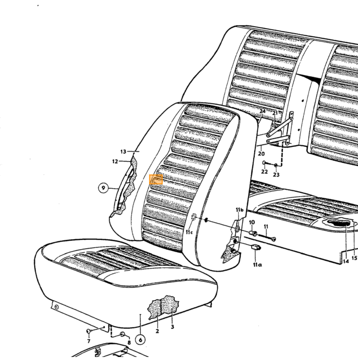 Volvo Klädsel Amazon sätesklädsel brun vinyl 425 552 184.425.519 1967-1968 Volvo part no 692092