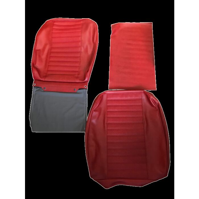 Volvo Bekleding set Amazon stoelhoes zitting rood 1969-1970 432-597 524-600 incl 692890 rug Volvo onderdeel nr 692889