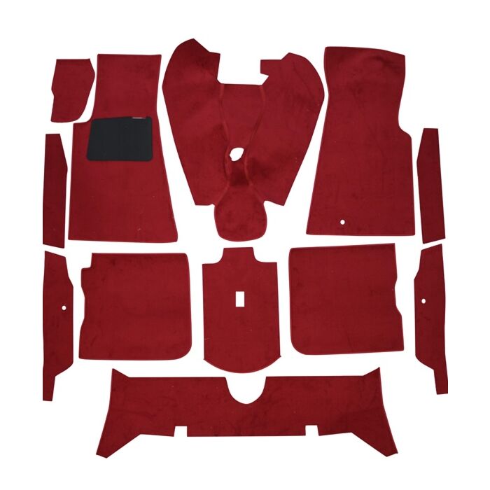 Volvo Mattenset 164  vloerbedekking carpet textiel  10 delen ch -50.000  ROOD Volvo onderdeel nr 693951