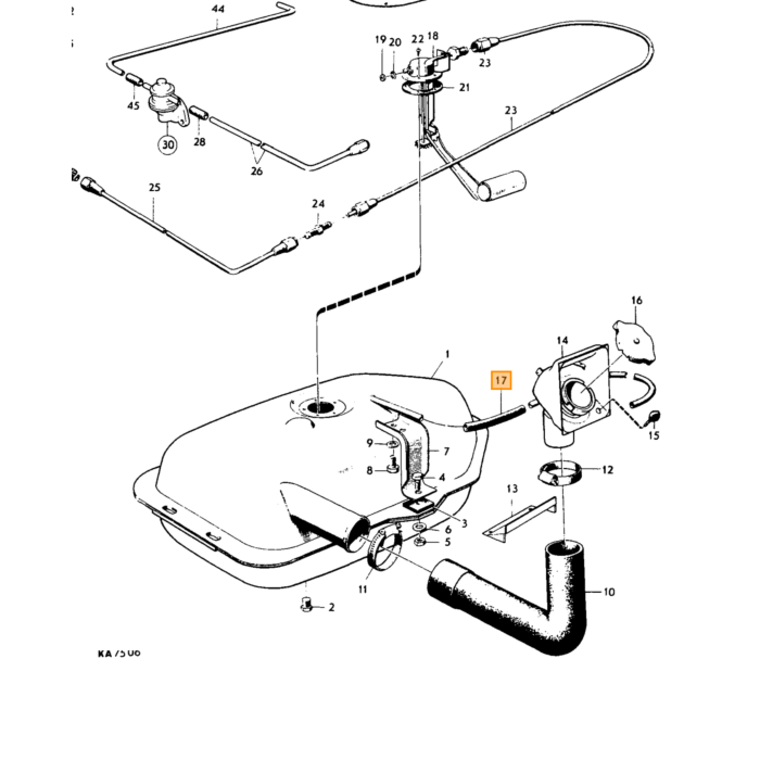 Volvo Schroef voor carburateur Zenith 34VN+36VN stationair afstelling Volvo onderdeel nr 71715
