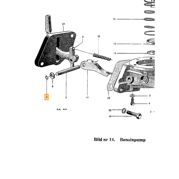 Volvo Schroef voor carburateur Zenith 34VN+36VN Volvo onderdeel nr 71890