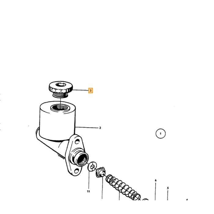Volvo Rem cup 25.4mm voor 659.673+87450 (PV544 voor +Amazon voor) Volvo onderdeel nr 81426