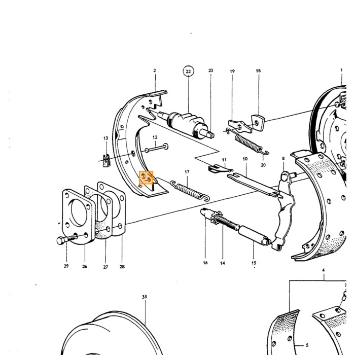 Volvo Rem cup 25.4mm voor 659.673+87450 (PV544 voor +Amazon voor) Volvo onderdeel nr 81426