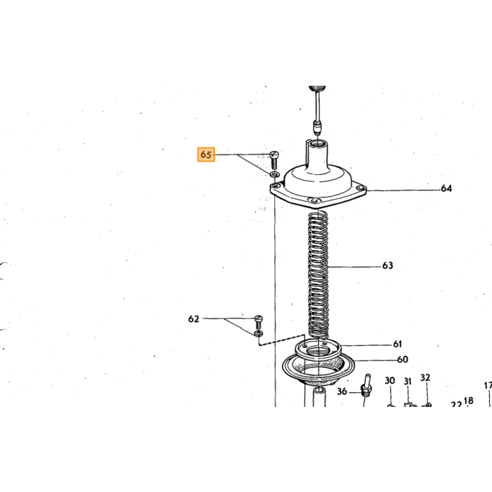 Volvo Bout schroef deksel carburateur Stromberg 175 CD kruiskop Volvo onderdeel nr 820352