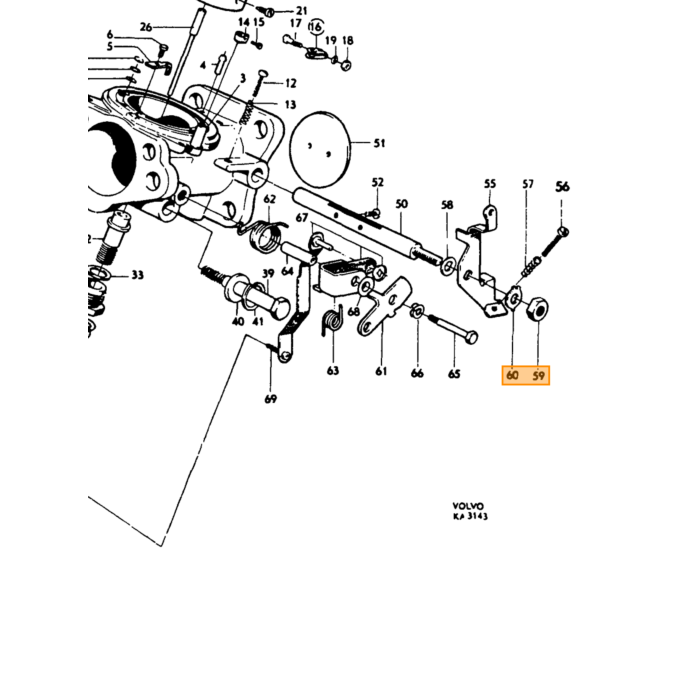 Volvo Schroef sproeiernaald SU H4+SUHS6+Stromberg carburateur SUHS6+Stromberg 175 237010 140  145  164  Amazon  C202  C303  P 1800  P 210 Duett   DUETT  PV544 Volvo onderdeel nr 820361