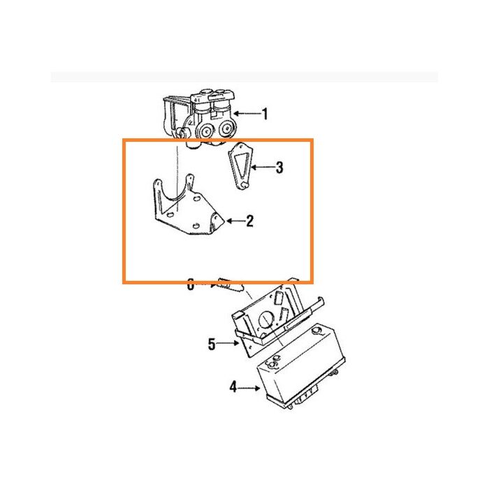 Volvo Rem ABS Hydraulic Control Unit steun 8250200 740 760 940 960 Volvo onderdeel nr 8250200