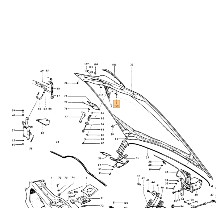 Volvo Klem letters bevestiging en embleem ( diam.4 mm ) Volvo onderdeel nr 82660