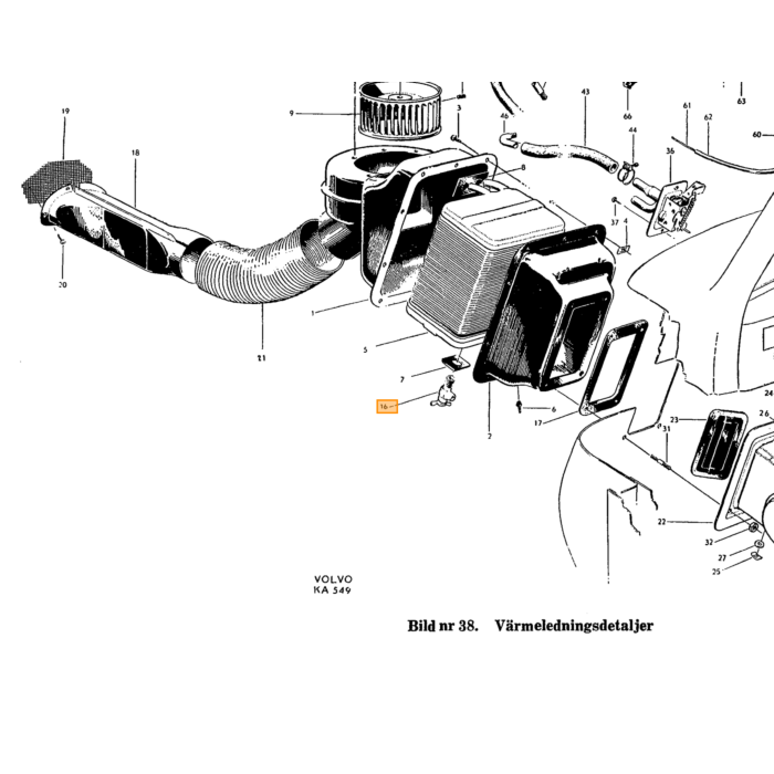 Volvo Aftapkraan motor B16+B18+B20+B30+B21+B23+B230 (191698)(82744) Volvo onderdeel nr 82745