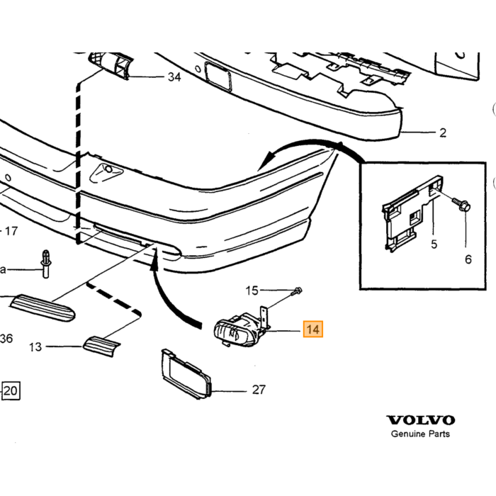 Volvo sleepoog afdekkap c70  Bumperdeksel (voorkant) C70 -05 Deksel/Kap om sleepoog bevestiging voorbumper te verbergen Volvo onderdeel nr 8614116