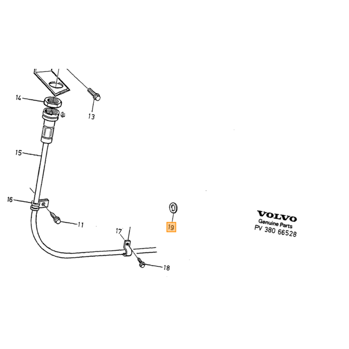 Volvo Rubber doorvoer 19.5-27.5 Volvo onderdeel nr 89047