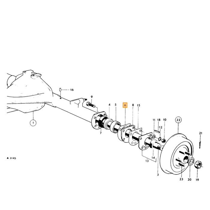 Volvo Deksel differentieel PV444 PV544 210 Duett Amazon P1800   SPICER 89671 Volvo onderdeel nr 89253