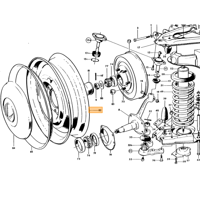 Volvo Velg 4 x 15 inch dichte type ET 25 PV444+PV544+Duett+P1800+Amazon-1964  5x114 3 Volvo onderdeel nr 89991